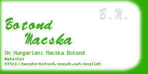 botond macska business card